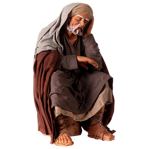 Homem descansando para presépio napolitano com figuras de altura média 30 cm 4