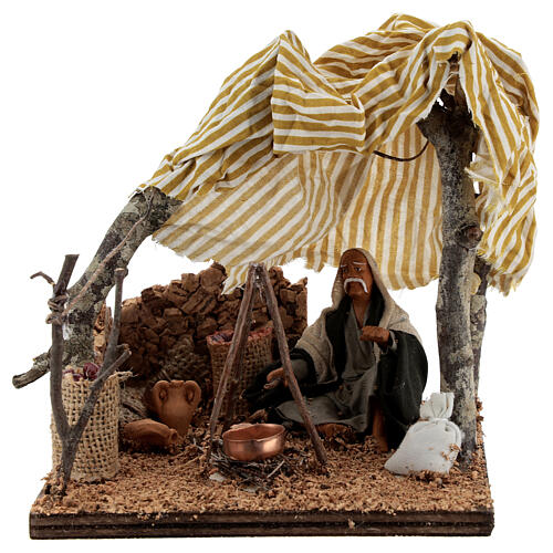 Tent with bivouac Neapolitan Nativity scene 10 cm 1