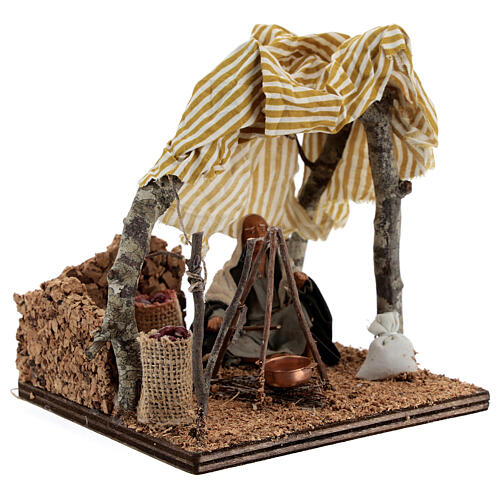 Tent with bivouac Neapolitan Nativity scene 10 cm 4