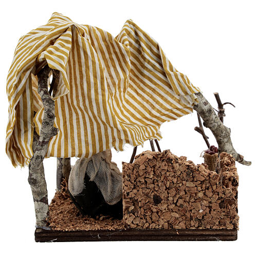 Tent with bivouac Neapolitan Nativity scene 10 cm 5