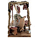 Butcher with shop animated Naples nativity 12 cm s3
