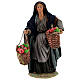 Woman with apples Neapolitan Nativity scene movement 24 cm s1