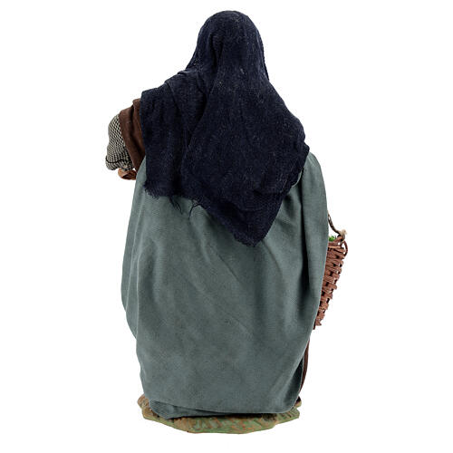 Donna con mele presepe napoletano 24 cm 5