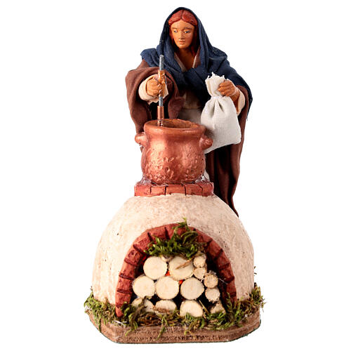 Polentaia movimento presepe napoletano 12 cm 1