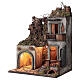 House with stable and balcony 50x30x40 cm Neapolitan Nativity Scene with 12 cm figurines s2