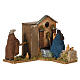 Moving couple at the fountain Neapolitan nativity 12 cm s1