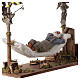 Man on hammock, animated Neapolitan nativity 14 cm s2