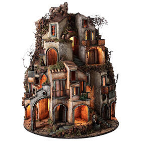 Borgo macina napoletano 180 gradi 115x80x60 cm presepe 10-13 cm