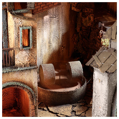 Wioska, młyn 180 stopni, 115x80x60 cm, szopka 10-13 cm 2