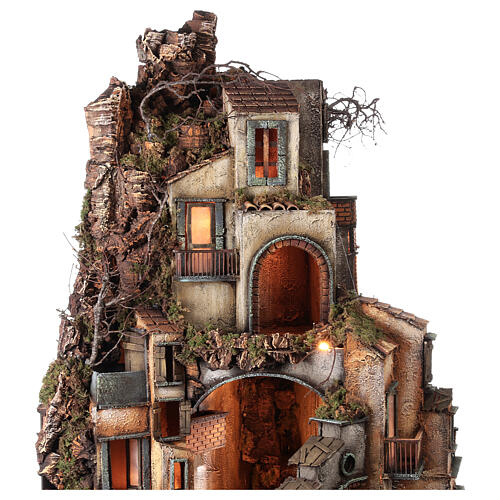 Wioska, młyn 180 stopni, 115x80x60 cm, szopka 10-13 cm 5