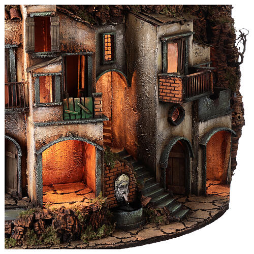 Wioska, młyn 180 stopni, 115x80x60 cm, szopka 10-13 cm 6