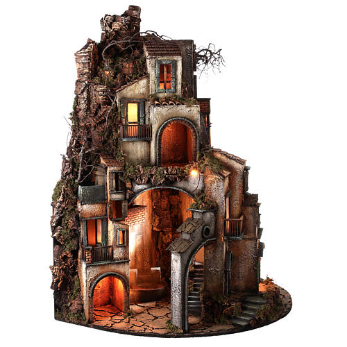 Wioska, młyn 180 stopni, 115x80x60 cm, szopka 10-13 cm 7