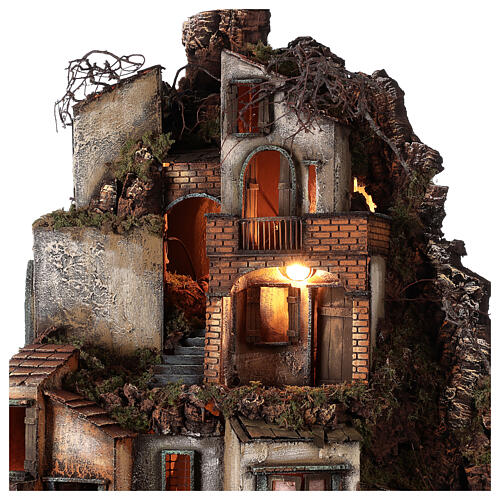 Wioska, młyn 180 stopni, 115x80x60 cm, szopka 10-13 cm 10