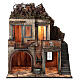 Farmhouse with balcony and electric fountain 80x70x50 cm for Neapolitan Nativity Scene with 14 cm figurines s1