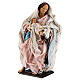 Virgem Maria com Menino Jesus imagem terracota para presépio napolitano com figuras de altura média 50 cm s3