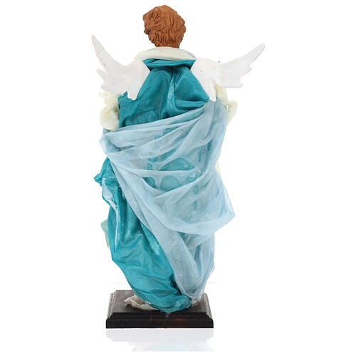 Blonde angel, Neapolitan nativity 45 cm terracotta cloth pedestal 5