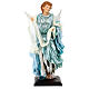 Blonde angel, Neapolitan nativity 45 cm terracotta cloth pedestal s1