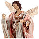 Moor angel on wood pedestal 45 cm terracotta Neapolitan Nativity Scene s2