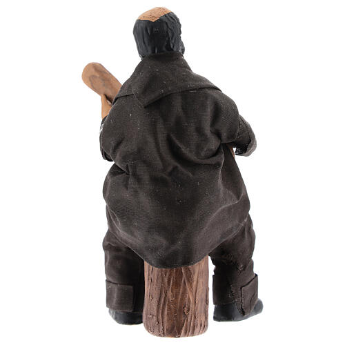 Músico sentado com bandolim para presépio napolitano com figuras de altura média 13 cm 4