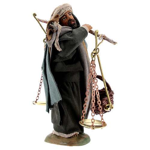 Man with scales figurine, 10 cm Neapolitan Nativity 3