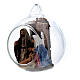 Holy Family set in glass 6 cm Neapolitan nativity s2