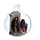 Holy Family set in glass 6 cm Neapolitan nativity s3