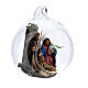 Neapolitanische Christi Geburt in einer Glaskugel, 6 cm s3