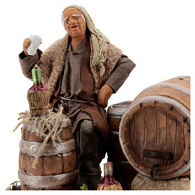 Mann mit Weinfässern Neapolitanische Krippe, 13 cm