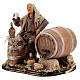 Homem bêbado com frascos e barris presépio napolitano terracota com figuras de altura média 13 cm s3