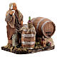 Homem bêbado com frascos e barris presépio napolitano terracota com figuras de altura média 13 cm s4