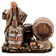Drunkard with barrels and bottles Neapolitan nativity 13 cm s1