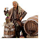 Drunkard with barrels and bottles Neapolitan nativity 13 cm s2