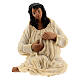 Woman in labour Neapolitan terracotta nativity scene 10 cm s1