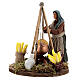 Woman cooking polenta 13 cm figurine, Naples Nativity Scene s1