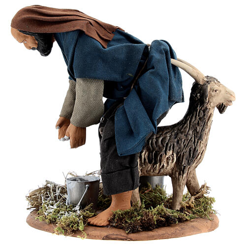 Goat milker 15 cm figurine Neapolitan Nativity Scene 3