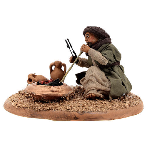 Man with fire 10 cm figurine Neapolitan Nativity Scene 2