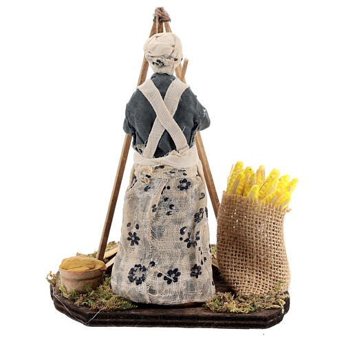 Polentaia woman with corncobs 15 cm figurine Neapolitan Nativity 5