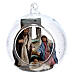 Holy Family in glass ball Neapolitan nativity scene 7 cm s1