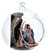 Holy Family in glass ball Neapolitan nativity scene 7 cm s3
