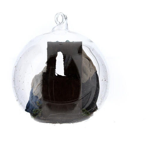 Natividade bola de Natal vidro com figuras presépio napolitano de altura média 7 cm 4
