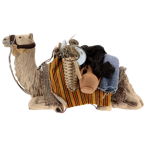 Camel with child in basket 15 cm figurine Neapolitan Nativity Scene 4