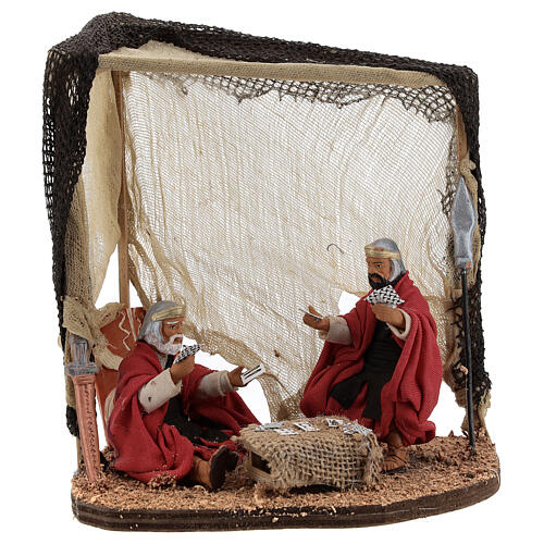 Soldiers playing cards figurines Neapolitan nativity 10 cm 1