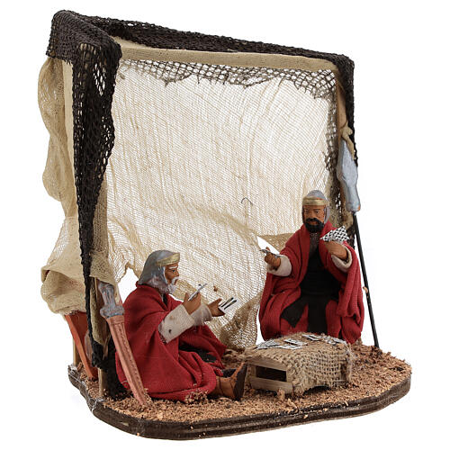 Soldiers playing cards figurines Neapolitan nativity 10 cm 5