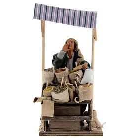 Movimento venditore spezie presepe napoletano 14 cm