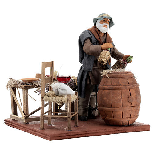 Pijak w tawernie, ruchoma figurka do neapolitańskiej szopki, 14 cm 3