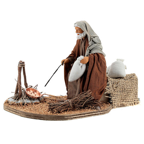 Man with bivouac animation for Neapolitan Nativity Scene with 15 cm characters 2