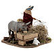 Animated nativity shepherd with straw, 14 cm Neapolitan nativity s3