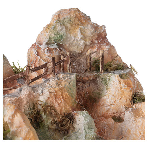 Miniature waterfall resin Arab style 20x40x30 cm Neapolitan nativity 6-8 cm 2