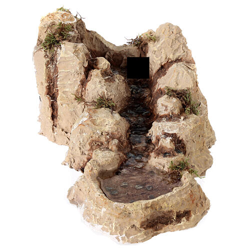 Ruisseau résine style arabe 15x25x30 cm crèche napolitaine 6-8 cm 1