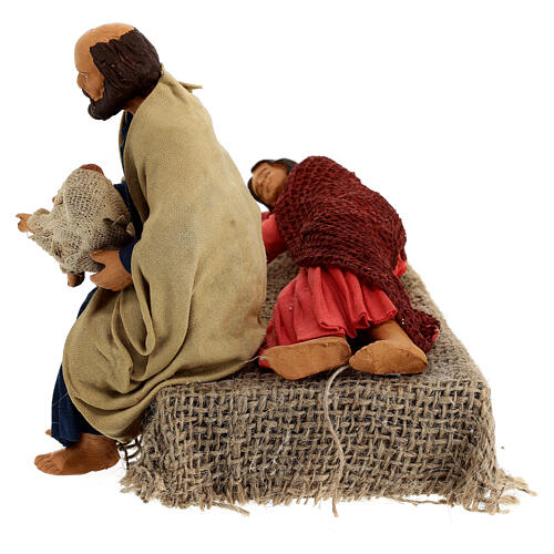 Natividad con Virgen que descansa belén napolitano 15 cm 5